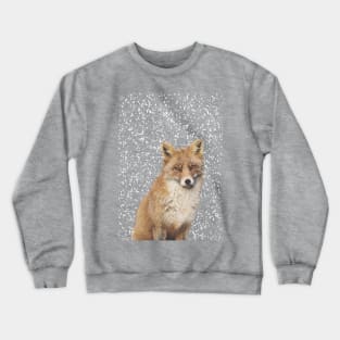 Arctic Snow Red Fox Crewneck Sweatshirt
